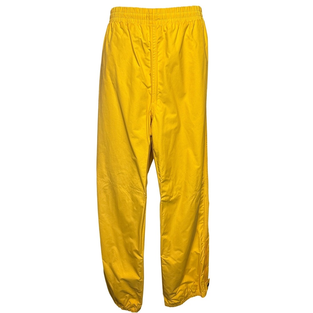 VTG Eastern Mountain Sports Mens Yellow Nylon Windbreaker Track Pants L Outdoors